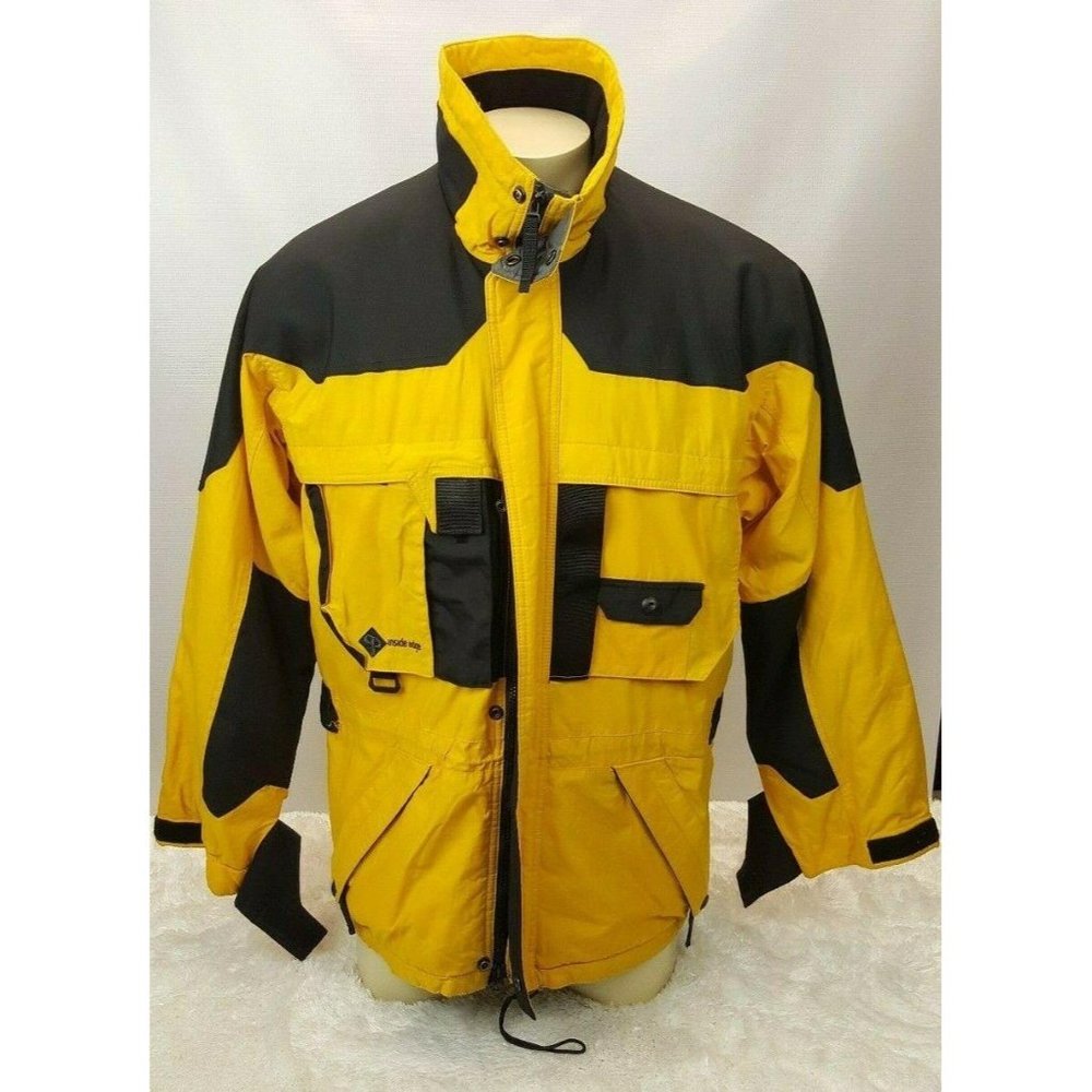 Inside Edge Snow Hiking Jacket Men Size Medium Outdoors Yellow Black